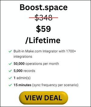 Boost space pricing