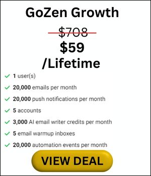 GoZen Growth pricing