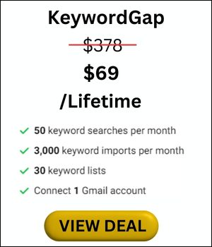 KeywordGap pricing