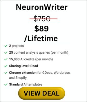 NeuronWriter pricing
