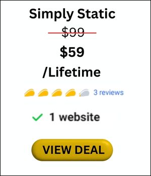 Simply Static pricing