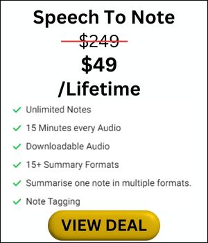 speech to note pricing