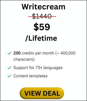 writecream pricing